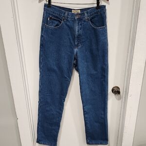 L.L. Bean Men's 32x32 Blue Straight Jeans Classic Style, Fleece Lined